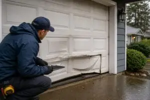 Damaged garage door panels Renton featured article image