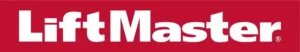 LiftMaster white wordmark on red background