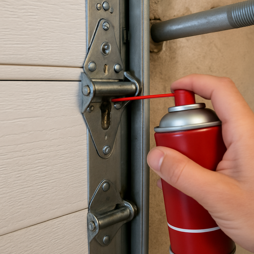 Lubrication of garage door parts