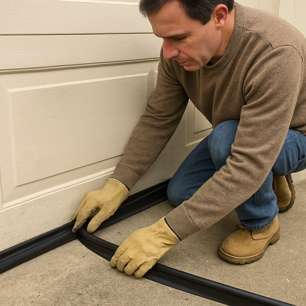 Weatherproofing garage door